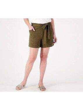 Studio Park x Kerstin Lindquist Paperbag Short Size 4X Knit Twill Kelp Utility